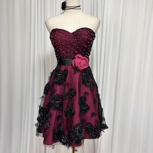 slim fit dress slacks Vtg Y2k Junior's City Triangles Hot Pink Beaded Hi-Lo Homecoming Dress