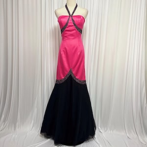 Hot Pink Beaded Dress Y2k - Etsy