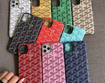 goyard leather phone case