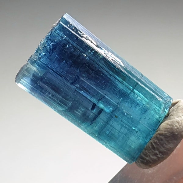 Blue colour indicolite tourmaline crystal