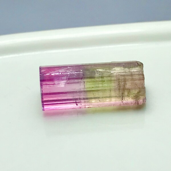Tourmaline tricolor crystal