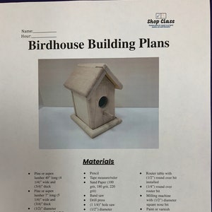 Bird House Building Plans