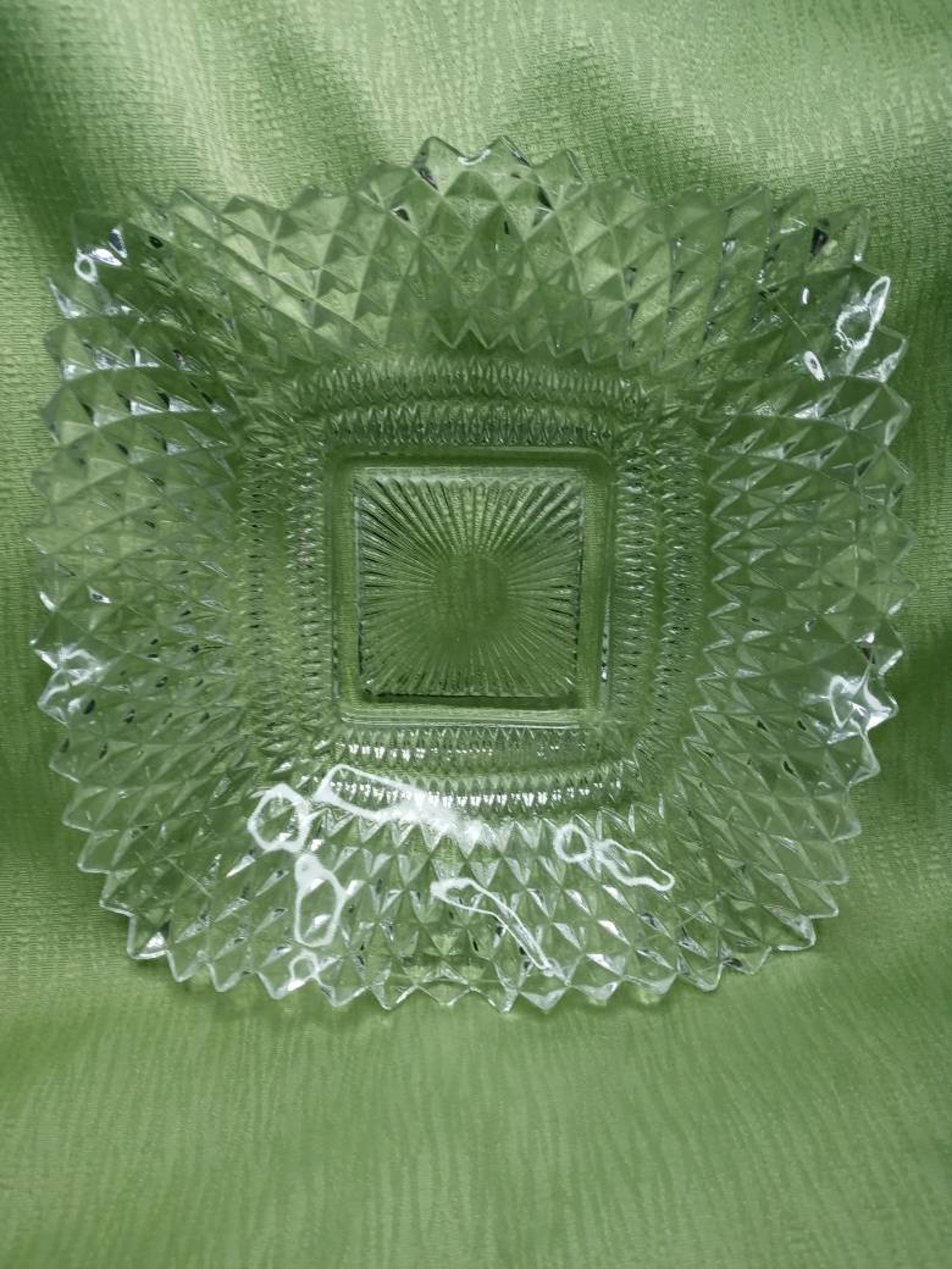 Used Small Crystal serving tray Etsy