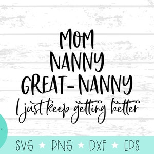 Maman, nounou, arrière-noue - s'améliorant - téléchargement numérique SVG