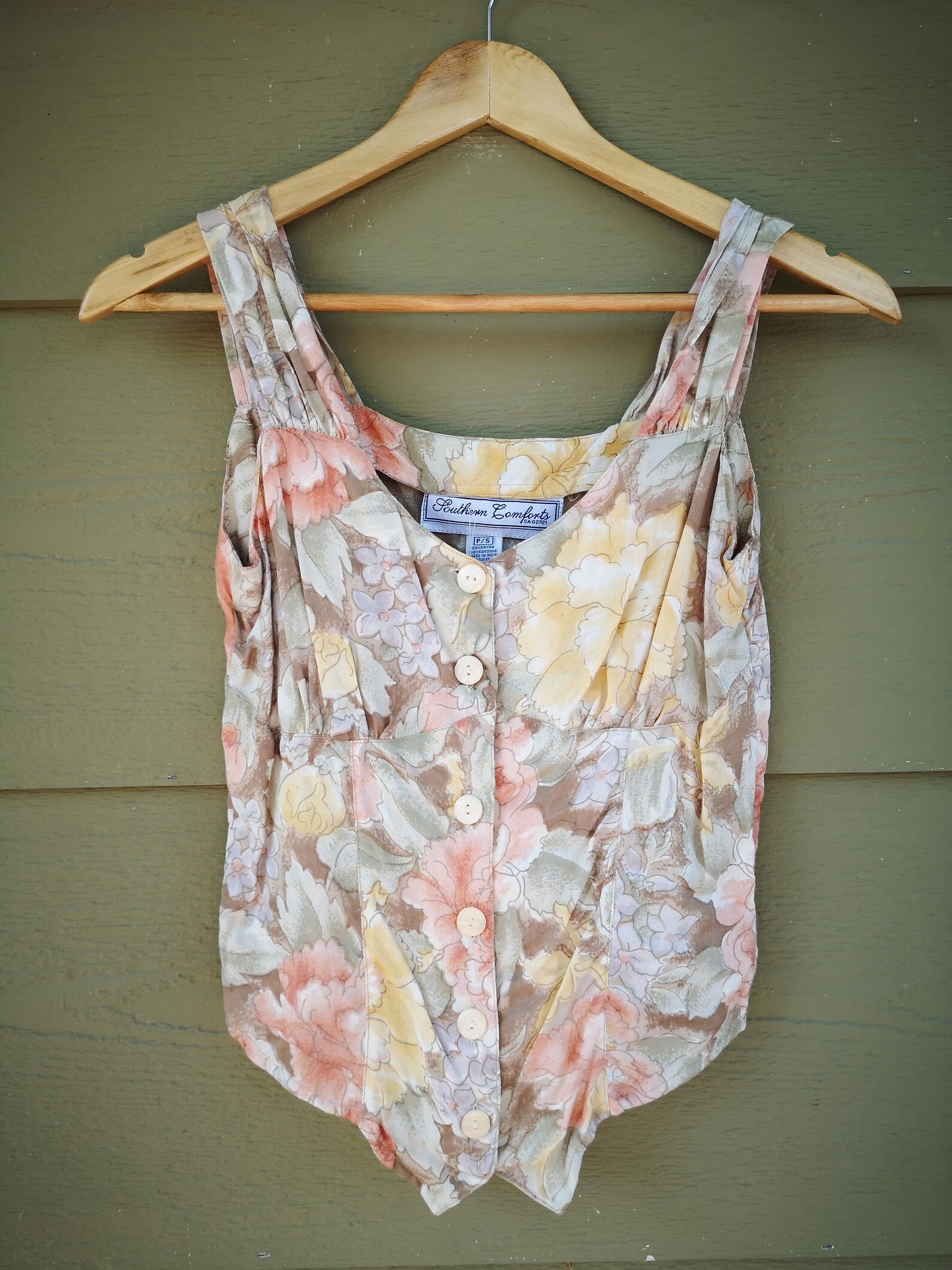 Pastel floral tank top Etsy