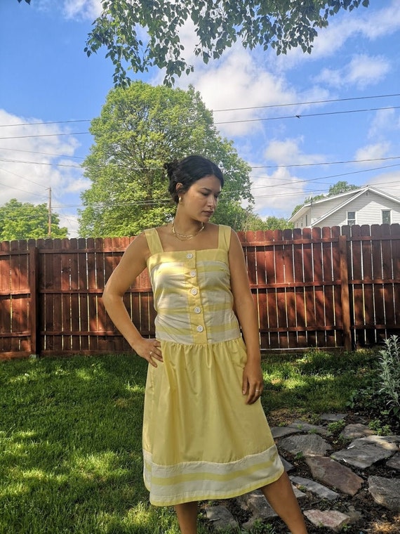 70s yellow dress cheap
