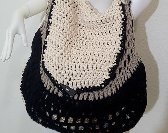 Crochet/knit backpack or messenger bag 1 of a kind handmade