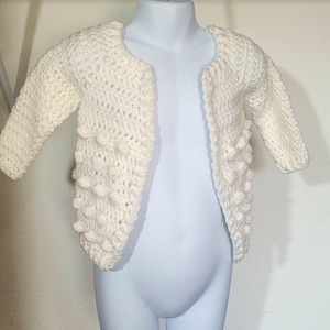 Handmade crochet/knit child&#39;s cardigan sweater