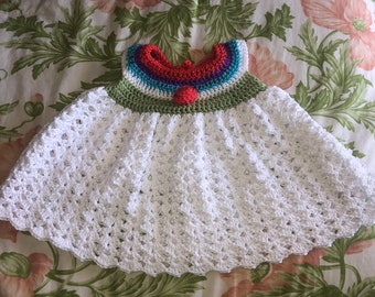 Dainty hand made crochet Baby Dress