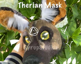 3D Printed Waterproof African Painted Dog Therian Mask