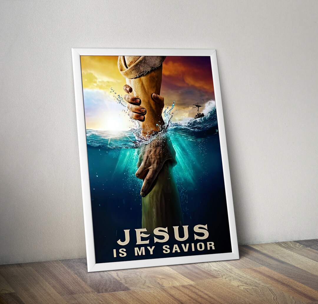 Jesus is My Savior Poster Motivational Canvas Home Decor Wall - Etsy