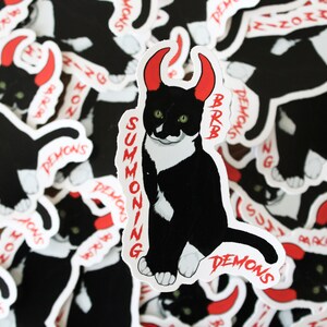 Cute Cat Sticker Halloween Cat Sticker Cat Lover Sticker