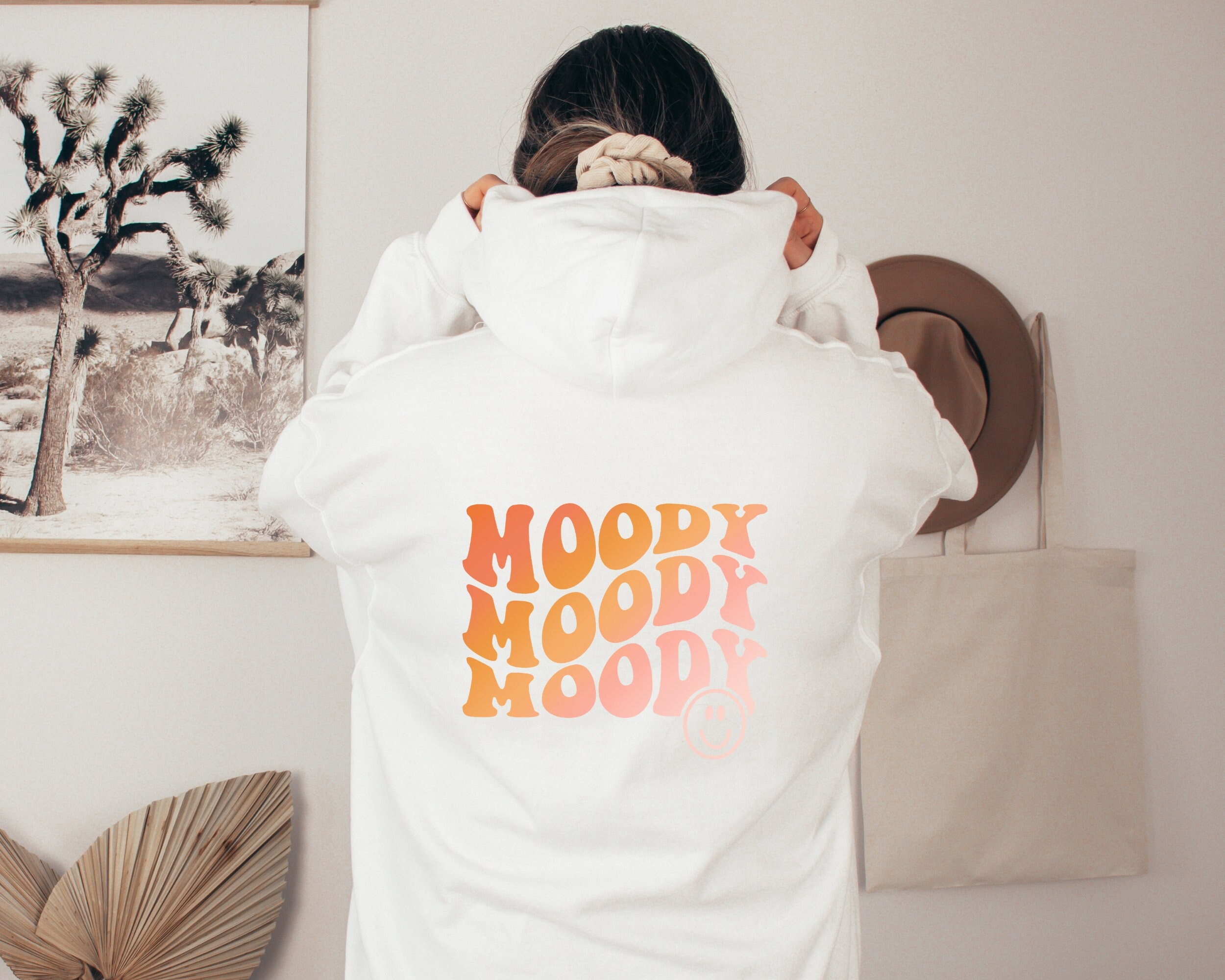 Moody Smiley Face Hoodie Sweatshirt Gift for Teenager Aesthetic Hoodie Teenage Girl Gift Trendy Sweatshirt VSCO Hoodie Etsy Ireland