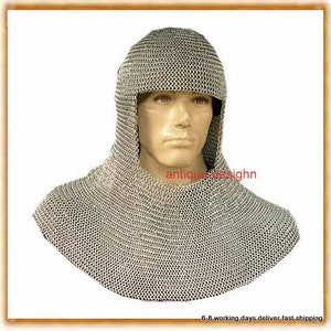 Chainmail Hood Roundring 10mm Burnished