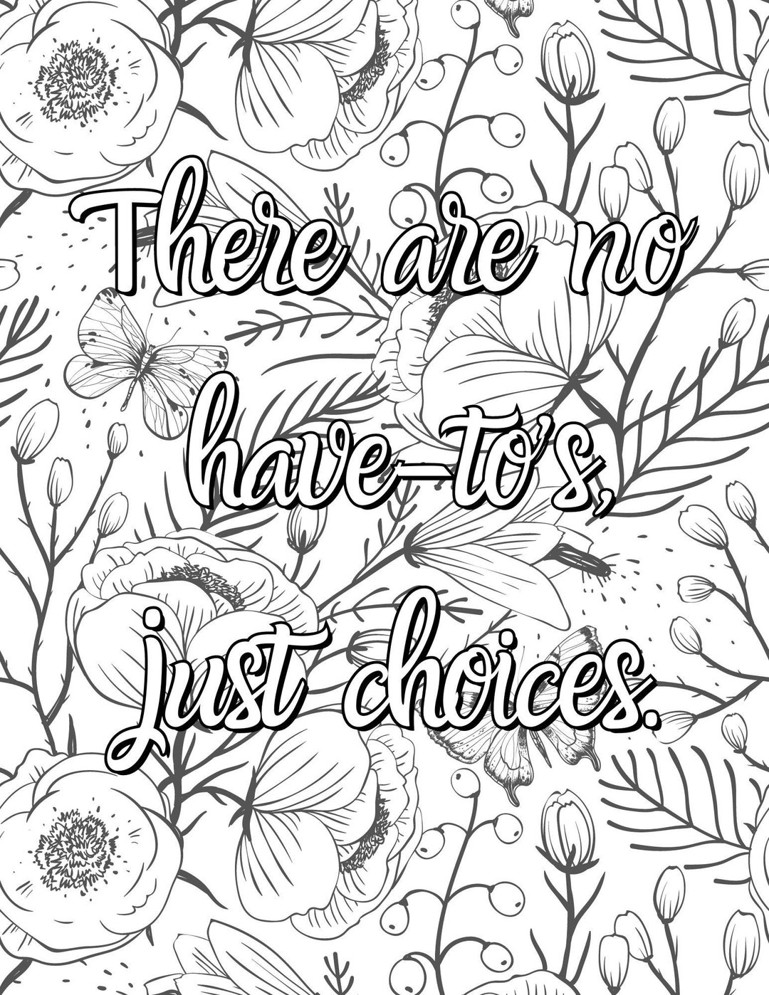 Mental Wellness Coloring Pages - Etsy