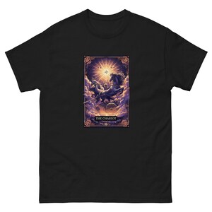 Camiseta de la carta del Tarot del carro (VII), fuerza de voluntad, éxito, acción, determinación y transformación espiritual, autodisciplina