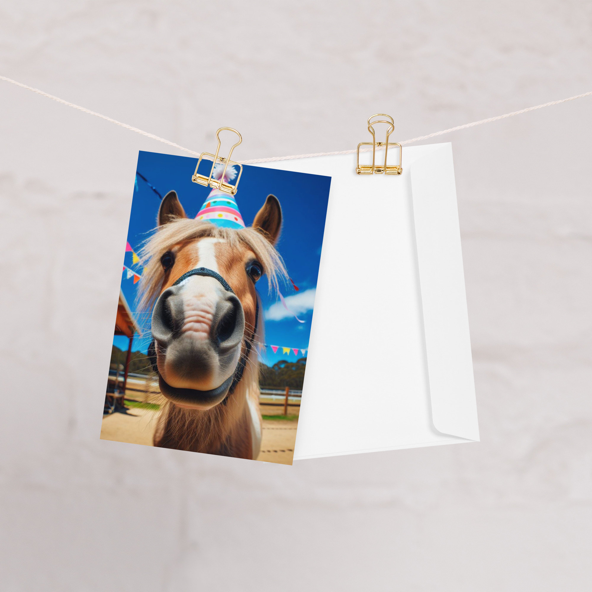 Biglietto Di Auguri Per Lei Con Cavallo – 15x15 Cm, Stampato In Inghilterra Su Carta FSC, Con Busta, Per Compleanno Amanti Cavalli - 5