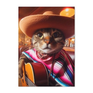 Carte de voeux chat fandango - Carte animal amusante pour toutes les occasions, vierge à l'intérieur