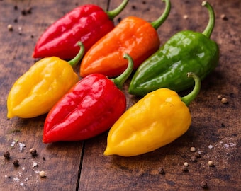 Venezuelan Tiger Pepper Seeds | Capsicum Chinense | Mild Chili Pepper | Non-GMO Garden Seeds