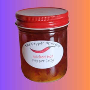 Wicked Hot Pepper Jelly Best Tasting Pepper Jelly Wedding Favors Gifts Spicy Barbecue Glazes for Meat Poultry and Fish