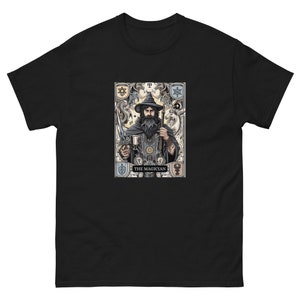 Camiseta de la carta del Tarot del mago (I), manifestación de poder de ingenio, nuevos comienzos y oportunidades asociados con el planeta Mercurio