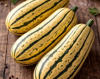 Delicata Squash Seeds – Sweet Heirloom Winter Squash | Easy to Grow | Non-GMO Vegetable Seeds