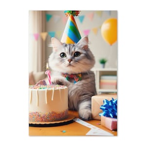 Cartão de Feliz Aniversário para Gato – Engraçado e perfeito para qualquer idade ou ocasião!