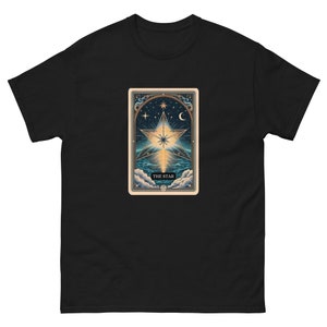 Camiseta de la carta del Tarot de la estrella (XVII), esperanza, fe, propósito, renovación y espiritualidad, sentido común e intuición