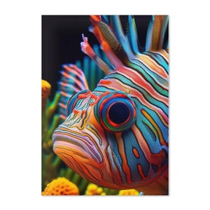 Tarjeta de felicitación "Vida marina": interior en blanco, diseño acuático vibrante para amantes de la naturaleza, perfecta para cualquier ocasión y para quienes aman el mar.