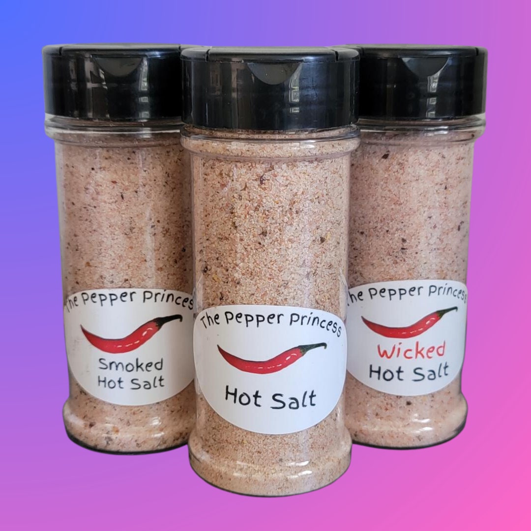 3 Pack Hot Pepper Salt Smoked Hot Salt and Wicked Hot Salt Etsy