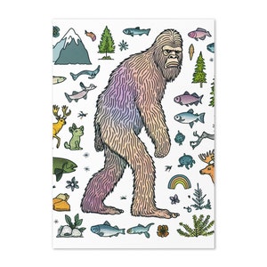 Carte de voeux amusante en forme de sasquatch - intérieur vierge pour toutes les occasions - carte originale inspirée de la nature pour les croyants du Bigfoot ou pour tous ceux qui rit