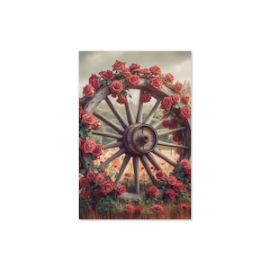 The Wheel-wenskaart – blanco binnenkant, kleurrijk roze wielontwerp voor elke gelegenheid, perfect voor muziekliefhebbers of vrije geesten