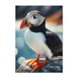 Carte de voeux macareux - vierge à l'intérieur - carte d'oiseaux de mer fantaisiste pour toutes les occasions, parfaite pour les amoureux des animaux, les amateurs d'oiseaux et les notes réfléchies