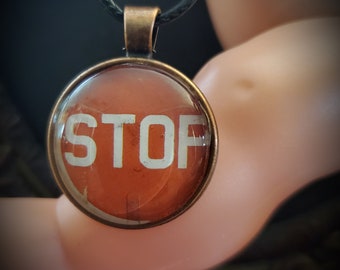 Stop Sign Cabochon Sign