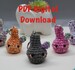 UPDATED Mini Marijuana Bong Crochet Keychain PDF Pattern Only, Canna-Crochet, Cannabis Crochet, Crochet Pattern 