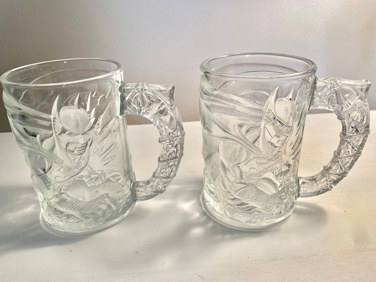 Set of 2 1990s Vintage Mcdonalds Batman Promo Mugs Etsy