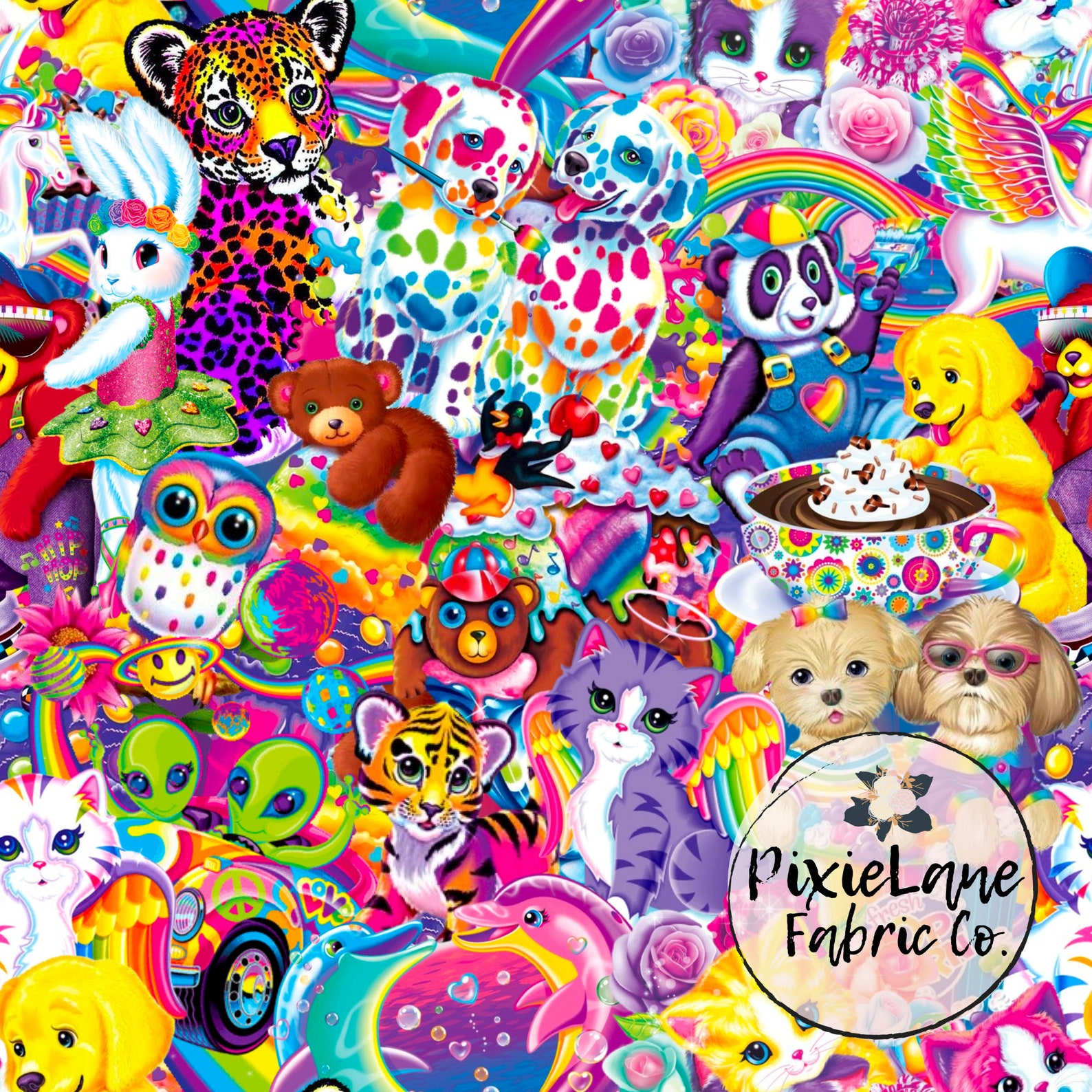 Lisa Frank PREORDER Fabric by Yard Bullet Double Brushed Poly Etsy