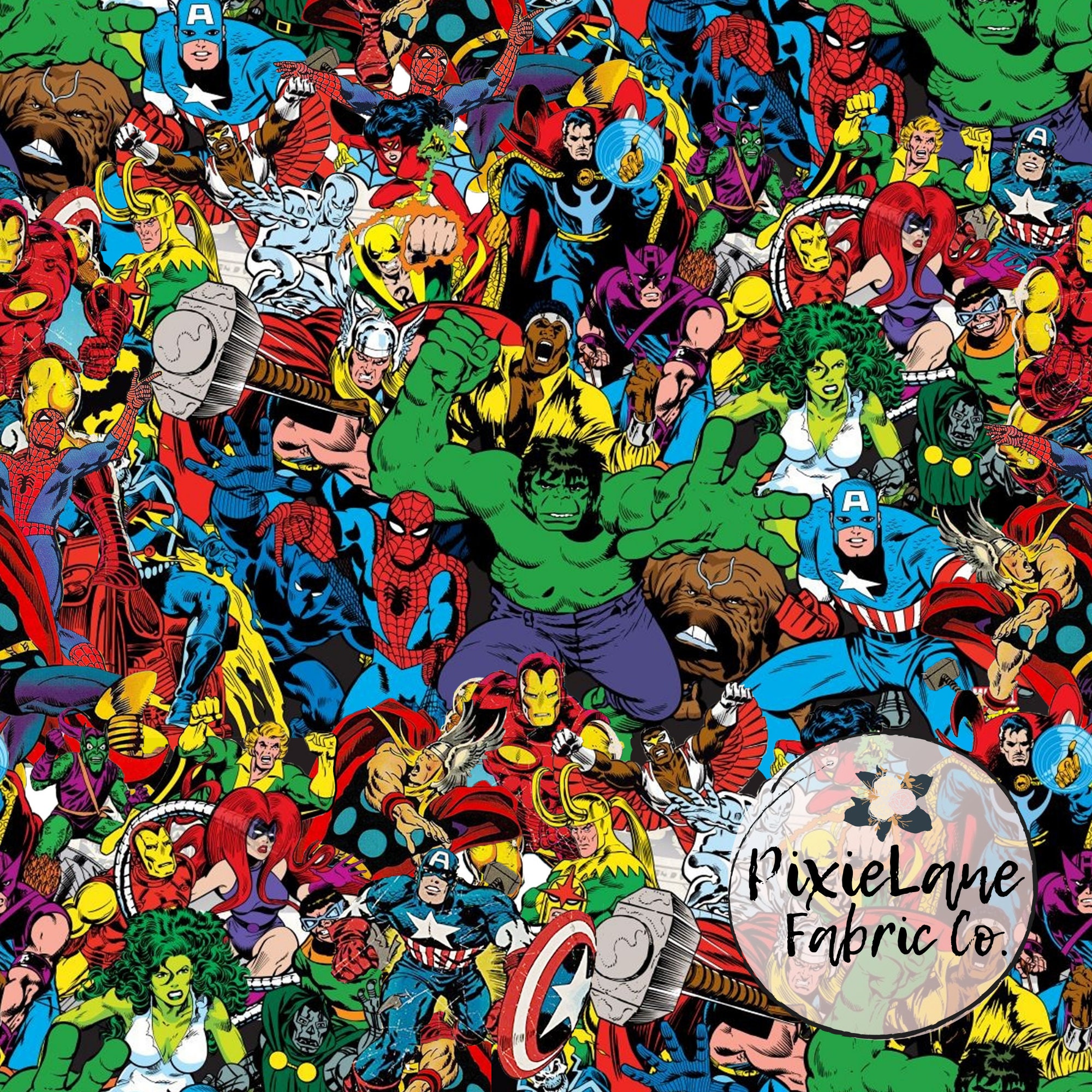 Superheroes Avengers PREORDER Fabric by Yard Bullet Double Etsy