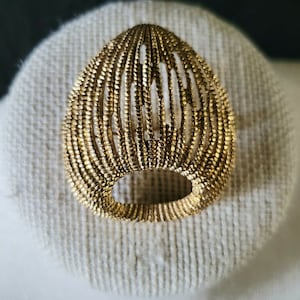 Vintage Monet Gold Tone Tassel Brooch Pin