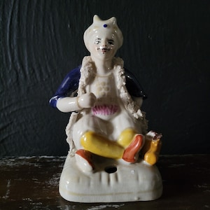 Antique Staffordshire &#39;Seated Turk&#39; Pen Holder, Ottoman Sultan c. 1860