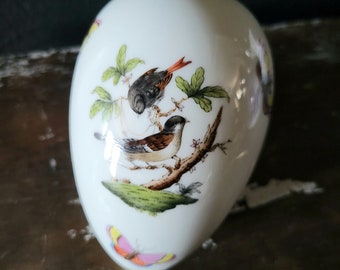 ヘレンド　鳥　陶器置物 箱付き HEREND ヘレンド 小物入れ 陶器 鳥 卵型 no.119 - メルカリ