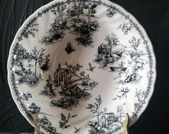 チャーチル・トワル・ブラック・シリアルボウル　田園風景　英国風ディナーウェア