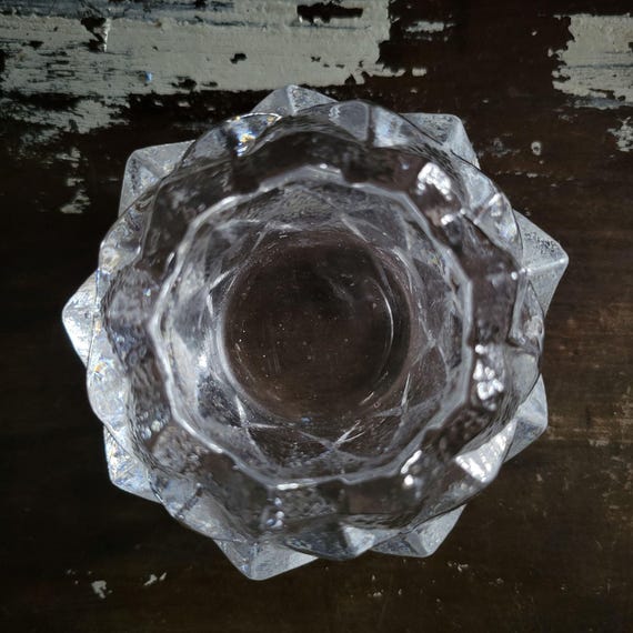 Vintage Orrefors Sweden Crystal Artichoke Nimbus Votive Candle