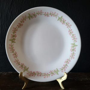 Vintage Corelle Meadow Pink Bread Plate Appetizer Plate 6.75&quot;