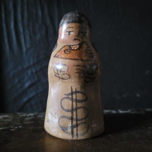 Figura de belén de cerámica mexicana hecha a mano de Tonala Vintage, arte popular