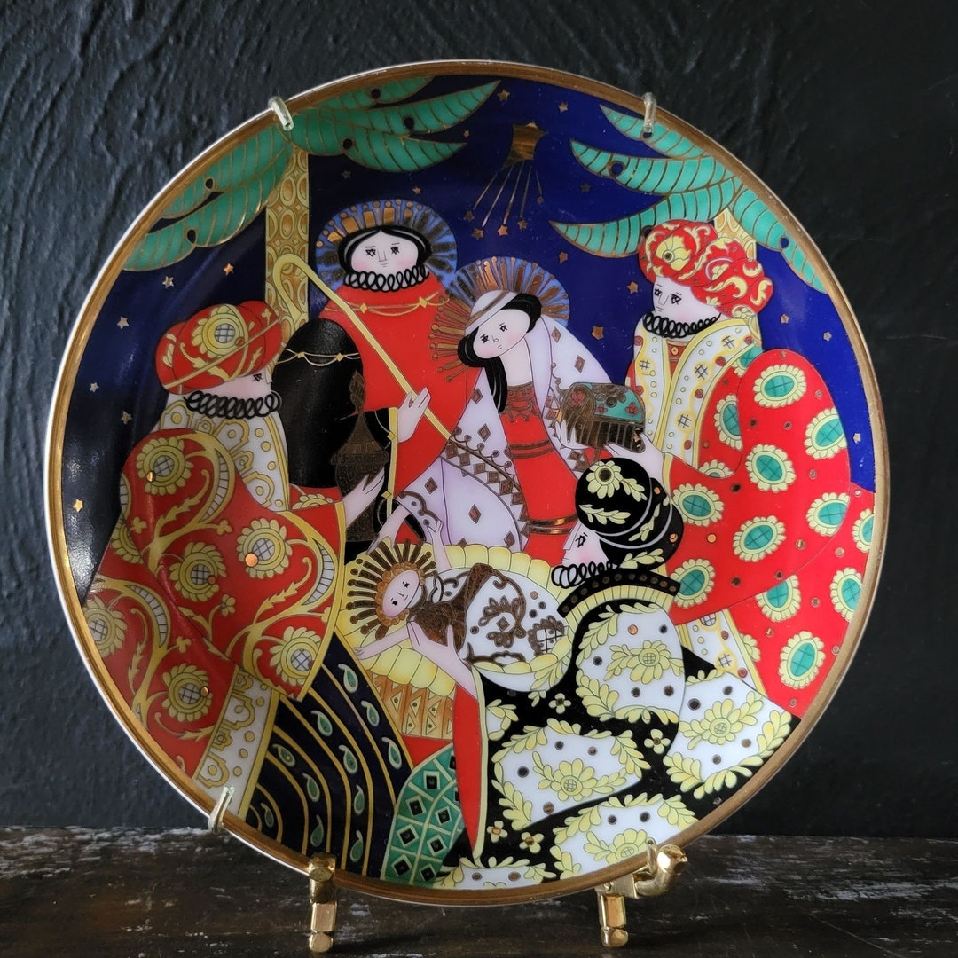 Vintage the Nativity House of Faberge Plate 8 Fine Porcelain Franklin