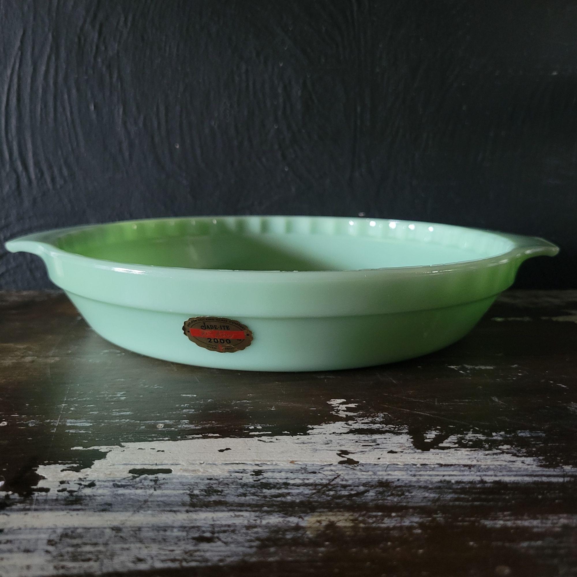 Anchor Hocking FIRE KING ジェダイ 2000 ボウル Vtg Anchor Hocking Fire King 2000 Jade-ite Pie Plate, Jadeite