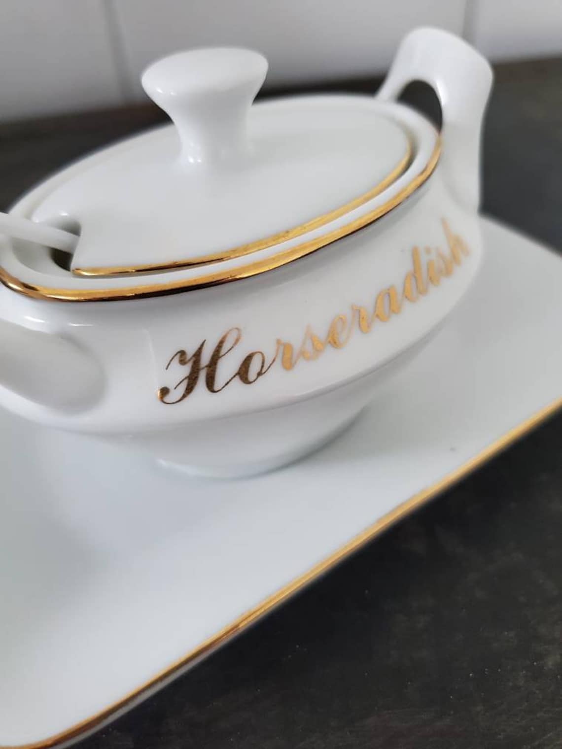 Vintage Horseradish Serving Diah Etsy