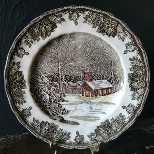 &quot;Vintage Johnson Brothers The Freundliche Dorf Essteller &quot;&quot;Sugar Maples&quot;&quot; Szene