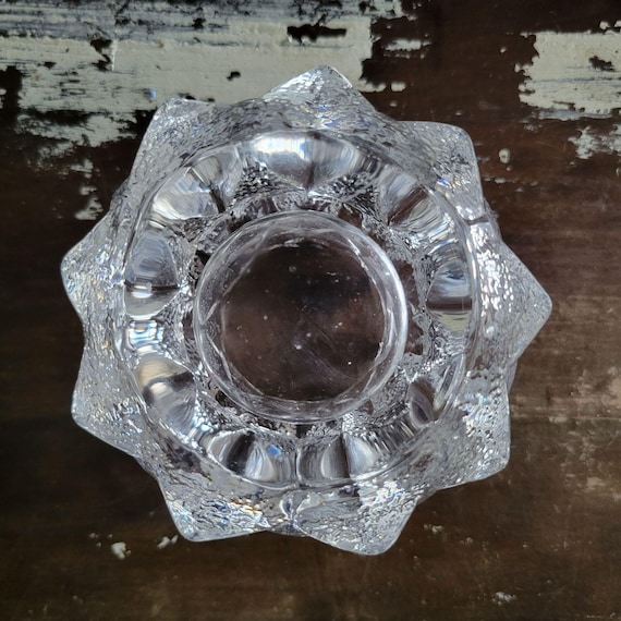 Vintage Orrefors Sweden Crystal Artichoke Nimbus Votive Candle